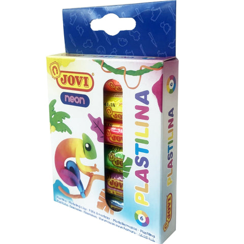 Plasticina com 6 Barras Cores Neon