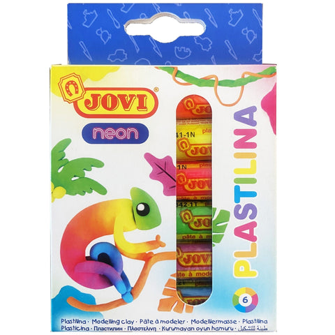 Plasticina com 6 Barras Cores Neon Jovi