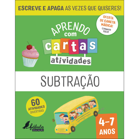 Aprendo com Cartas - Subtração (4-7 Anos)