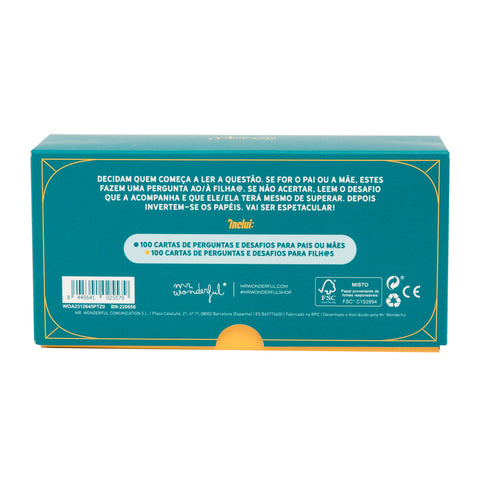 Jogo De Cartas Para Pais E Filhos - Quem