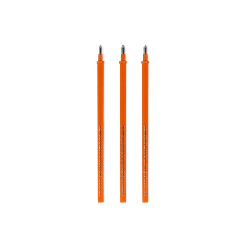 Conjunto 3 Recargas Laranja Caneta Apagar