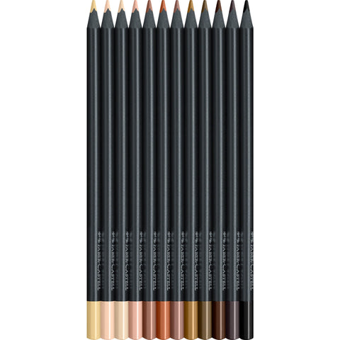 Lápis de Cor Black Edition Tons Pele 12 Unidades Faber Castell