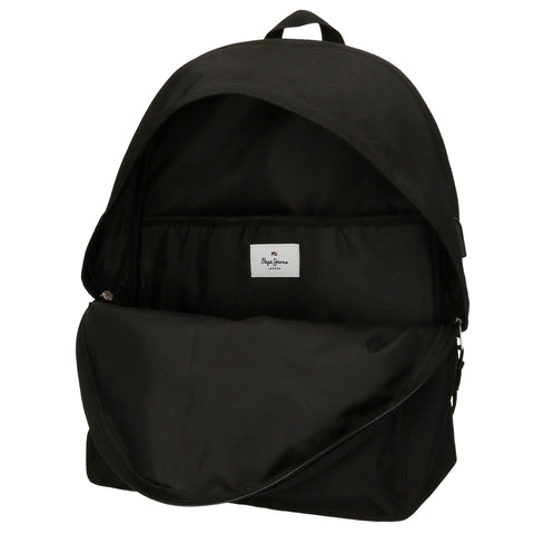 Mochila Dupla Com Divisória Para Computador Aris Evergreen Preto Pepe Jeans