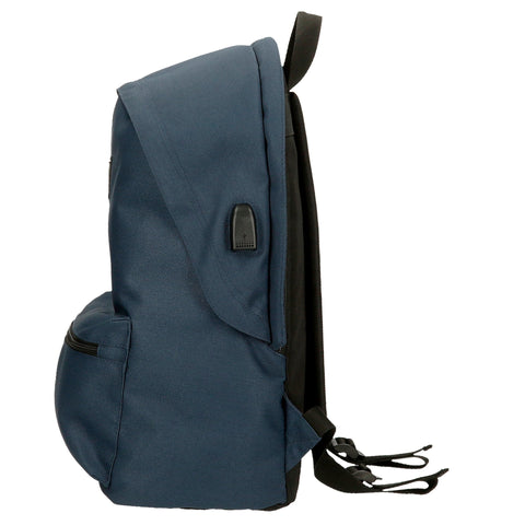 Mochila Dupla com Divisória para Computador Aris Evergreen Azul Pepe Jeans
