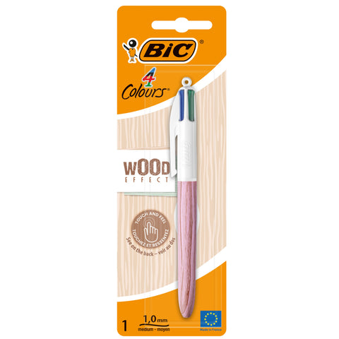 Esferográfica com 4 Cores Wood Bic