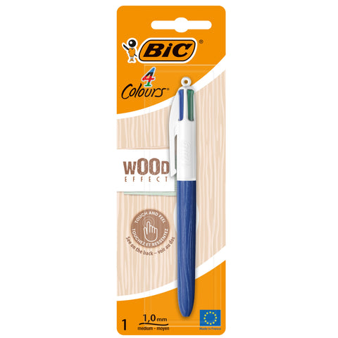 Esferográfica com 4 Cores Wood Bic