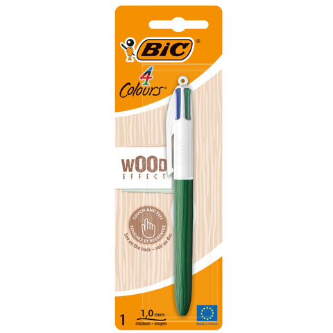 Esferográfica com 4 Cores Wood Bic