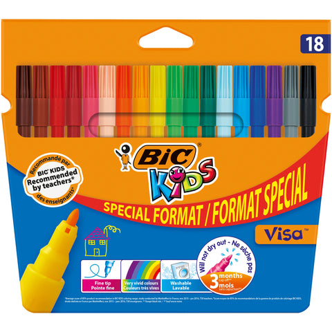 Marcador Colorir Kids Visa 18 Unidades Bic