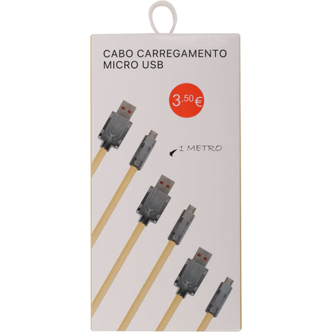 Cabo Carregador Micro USB Pastel 2A 1 Metro
