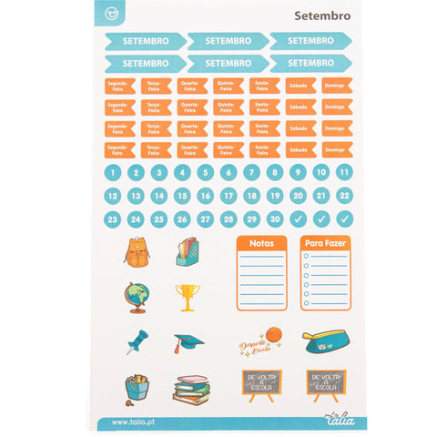Conjunto Stickers 12 Folhas Talia