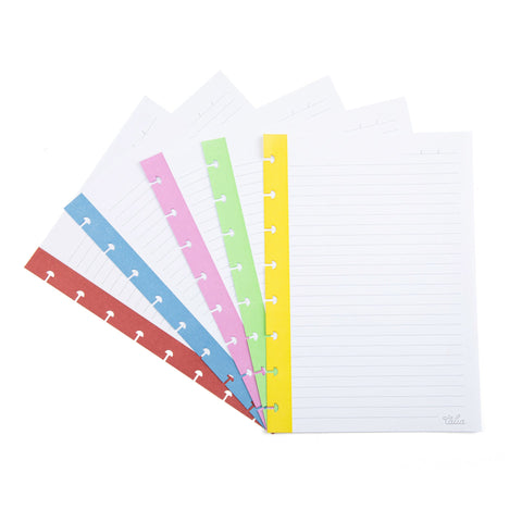 Recarga Para Caderno Smart A5 Pautado 50Folhas Banda Cor