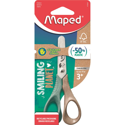 Tesoura Vivo Wood Esquerdinos 12cm Maped
