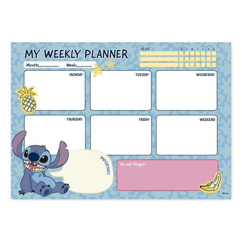 Organizador Sem A4 - Stitch Tropical