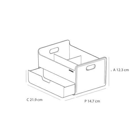 Organizador de Secretária Combo Desk Azul Litem