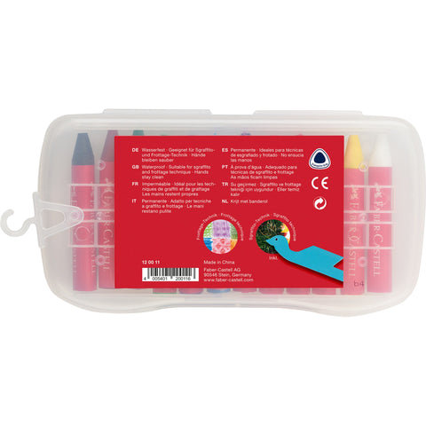 Lápis Cera Maxi Com Caixa Plástico 12 Unidades Faber Castell