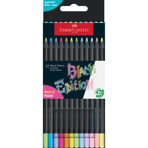 Lápis Cor Black Edition Pastel 12 Unidades