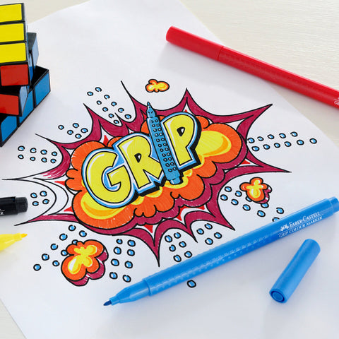 Marcador Colorir Com Grip 30 Unidades Faber Castell