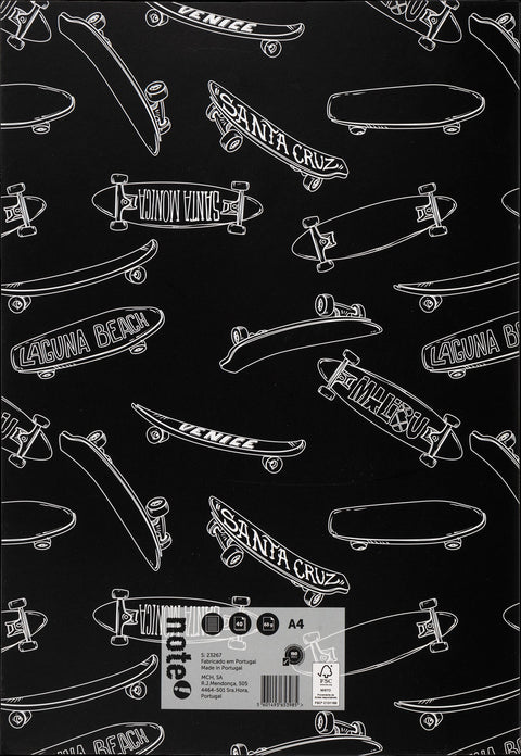 Caderno Agrafado A4 Pautado 40 Folhas 60g Skate Note!