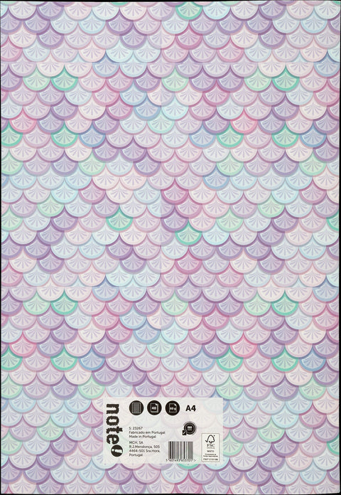 Caderno Agrafado A4 Pautado 40 Folhas 60g Mermaid Note!