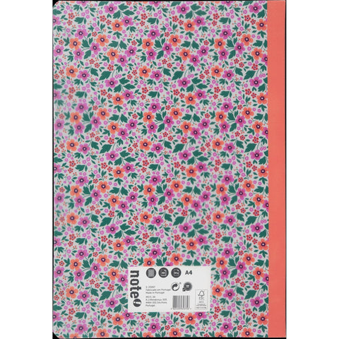 Caderno Agrafado Flex A4 Pautado Liberty Flowers Note!