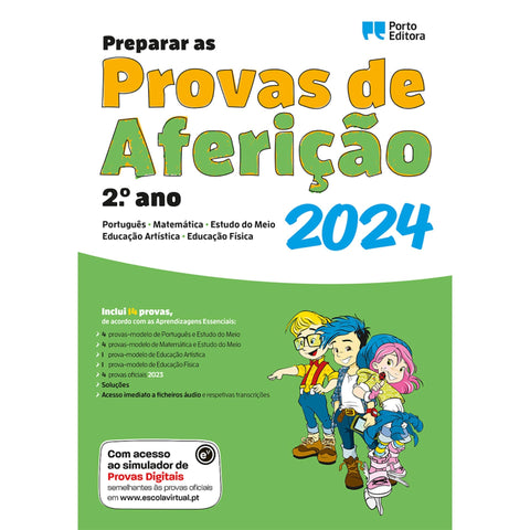 Preparar as Provas de Aferição 2024 - Português, Matemática, Estudo do Meio, Educação Artística e Educação Física - 2.º Ano