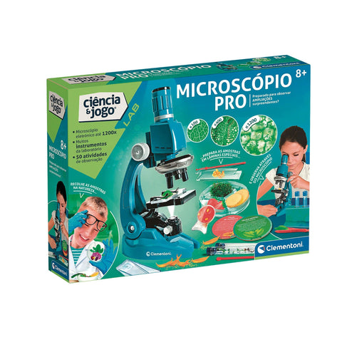 Clementoni - Kit Ciência & Jogo Microscópio Pro