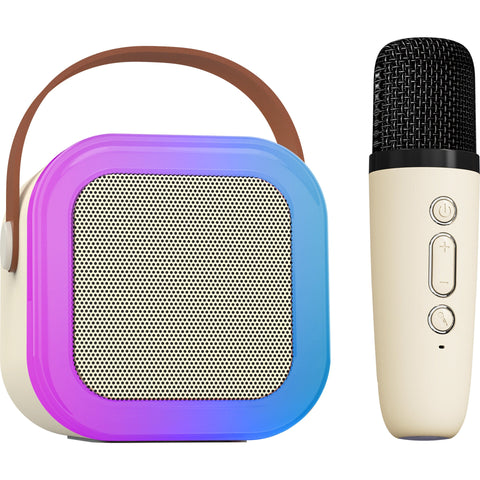 Coluna Bluetooth com Microfone Led