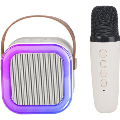 Coluna Bluetooth com Microfone Led