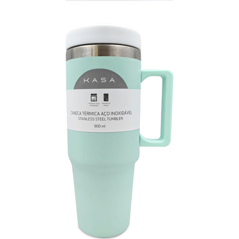 Garrafa Térmica Verde em Aço Inoxidável