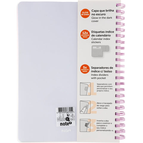 Caderno Espiral A4 Capa PVC Multidisciplina Pautado (várias cores) Note!