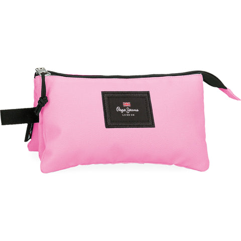 Estojo Triplo Aris Colorfull Rosa Pepe Jeans