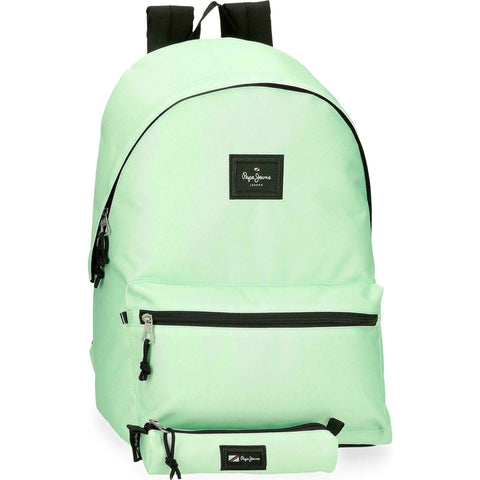 Mochila com Estojo Aris Colorful Verde Claro Pepe Jeans