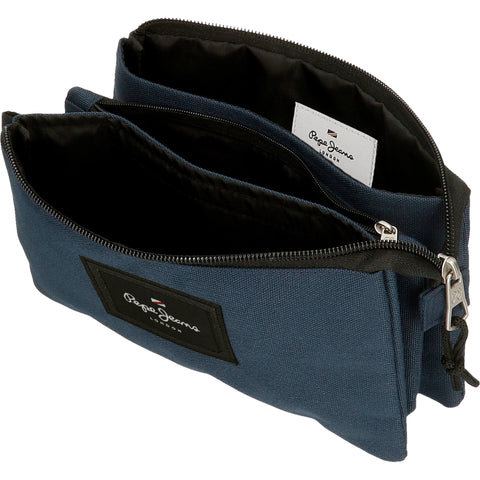 Estojo Triplo Aris Evergreen Azul Escuro Pepe Jeans