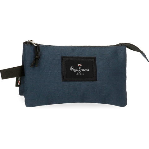 Estojo Triplo Aris Evergreen Azul Escuro Pepe Jeans