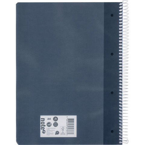 Caderno Espiral A4 Pautado Azul Escuro Note!