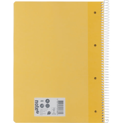 Caderno Espiral A4 Pautado 100 Folhas 70g Mostarda Note!