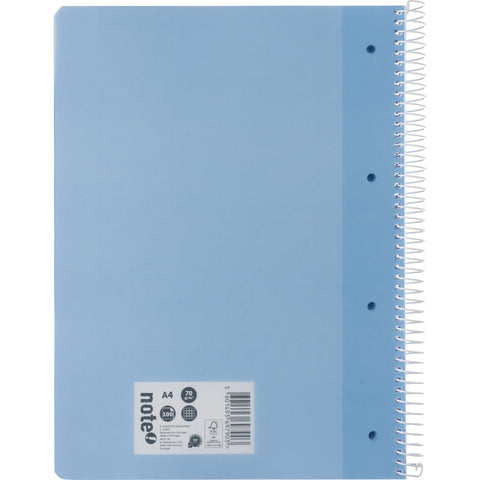 Caderno Espiral A4 Quadriculado 100 Folhas 70g Azul Claro Note!
