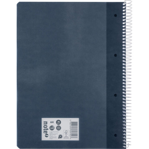 Caderno Espiral A4 Quadriculado 100 Folhas 70g Azul Escuro Note!
