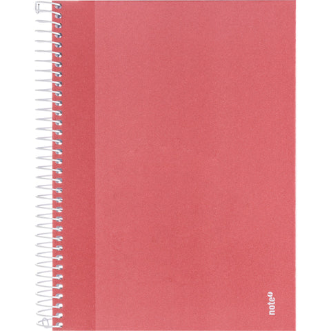 Caderno Espiral A5 Capa Dura Pautado Vermelho Note!