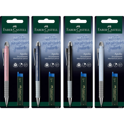 Lapiseira Apollo 0,7mm e minas B (várias opções) Faber-Castell