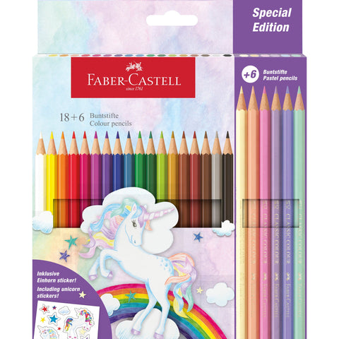 Lápis de Cor 24 Unidades Edição Unicórnio Faber-Castell