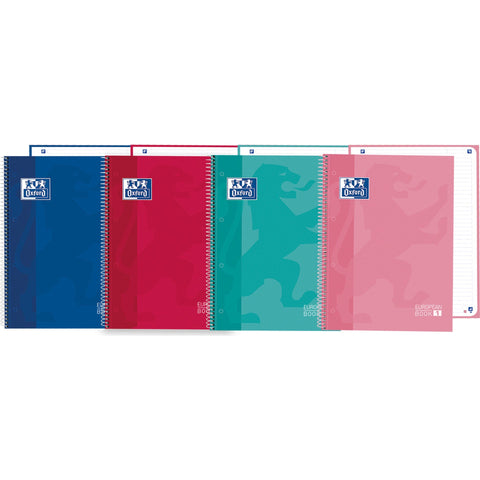 Caderno Espiral Europeanbook 1 A5 Pautado (várias opções) Oxford