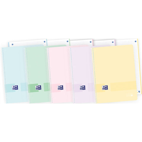Caderno Espiral A4 Pastel 80 Folhas Pautado Live&Go Oxford