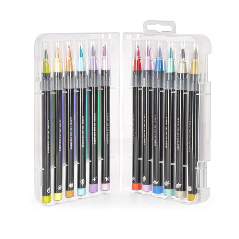 Conjunto 12 Marcadores Brush Pastel