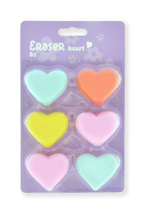 Conjunto 6 Borrachas - Happy Days Heart