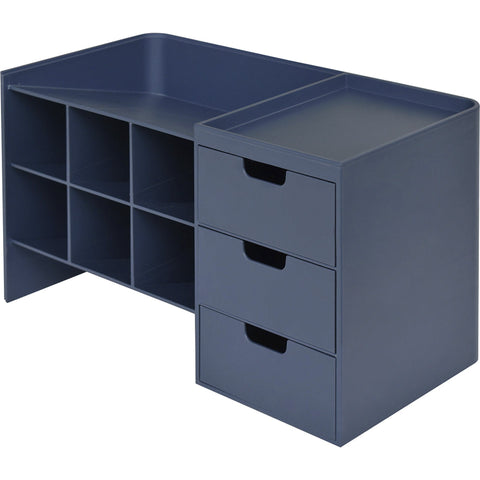 Organizador Secretária com Gavetas Hive Stack Azul Litem