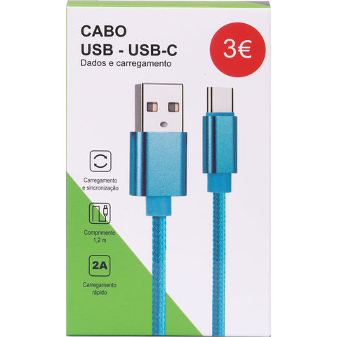 Cabo de Dado Type-C Telemóvel 120cm