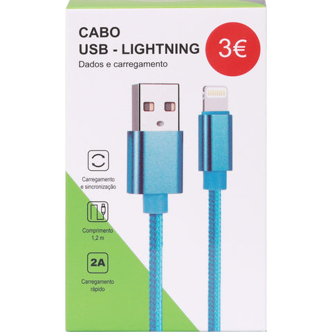 Cabo de Dado Lightning Telemóvel 120cm