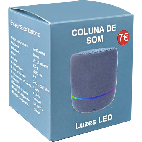 Coluna de Som Azul Fusion