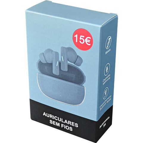 Auriculares Sem Fios Azul Fusion